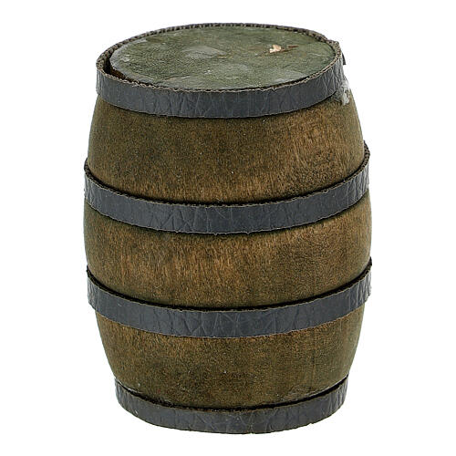 Wood barrel with dark circles for Nativity Scene with 8-10 cm characters 1