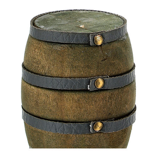 Wood barrel with dark circles for Nativity Scene with 8-10 cm characters 2