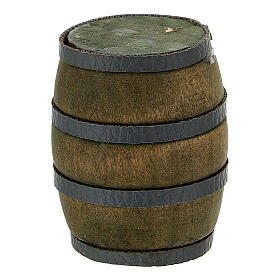 Barrel figurine with dark lines for 8-10 cm nativity