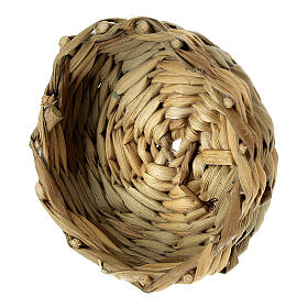 Home accessories miniatures: Short basket diameter 4,5 cm for Nativity Scene with 14-16-18 cm figurines