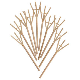 Wooden pitchfork for Nativity scene 22-24 cm