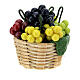 Basket of colored grapes for Nativity scene 8 cm s1