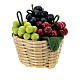 Basket of colored grapes for Nativity scene 8 cm s2