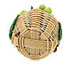 Basket with colored grape for Nativity Scene with 8 cm figurines s3