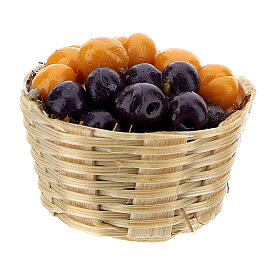 Panier prunes et abricots crèche 6 cm