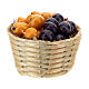 Basket with plums and abricots for Nativity Scene with 6 cm figurines s1