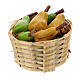 Basket of pears 3 pieces Nativity scene 6-8 cm s1