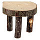 Tischr, rund, Baumstammbrett, Höhe 4 cm, für 10 cm Krippen s2