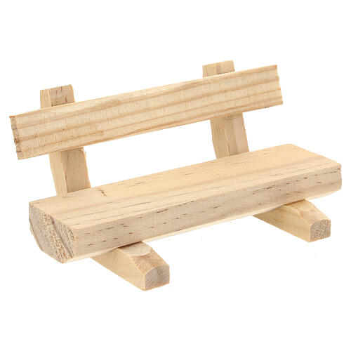 Panchina legno 5x10x5 cm presepe 10-12 cm 2