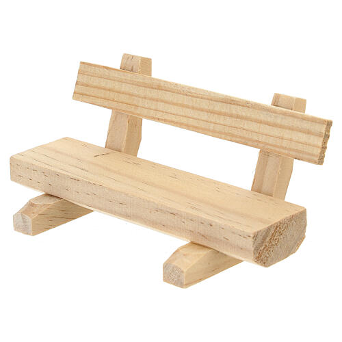 Panchina legno 5x10x5 cm presepe 10-12 cm 3