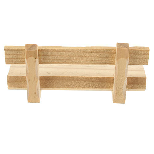 Panchina legno 5x10x5 cm presepe 10-12 cm 4