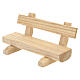 Wooden bench figurine 5x10x5 cm, for nativity 10-12 cm s3