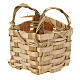 Wicker basket with handles 4x3,5x3 cm for Nativity Scene with 10 cm figurines s2