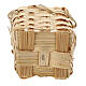 Wicker basket with handles 4x3,5x3 cm for Nativity Scene with 10 cm figurines s3