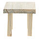 Mesa de madera 6x7x7 cm taburetes 4x2x2 cm belén 14 cm s3