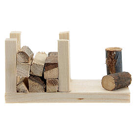 Home accessories miniatures: Woodshed 6x12x6 cm for Nativity Scene with 12-14 cm figurines