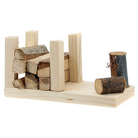 Home accessories miniatures: Woodshed 6x12x6 cm for Nativity Scene with 12-14 cm figurines