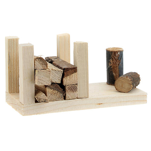 Woodshed 6x12x6 cm for Nativity Scene with 12-14 cm figurines 3