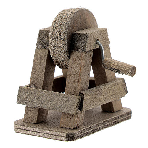 Wood grindstone for Nativity Scene with 8-10 cm figurines 2