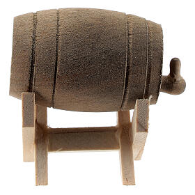 Wood cask with stand for Nativity Scene with 6-10 cm figurines