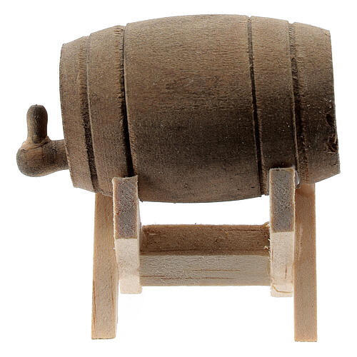Wood cask with stand for Nativity Scene with 6-10 cm figurines 3