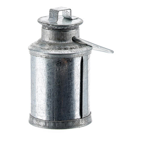 Latão para leite miniatura metal para presépio com figuras altura média 10-12 cm 2