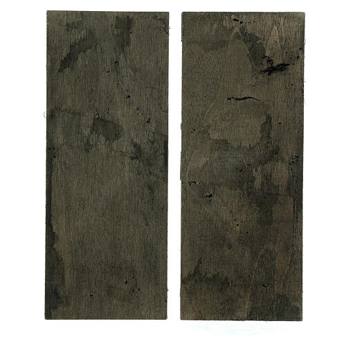 Skrzydła drzwi wejściowych drewno 20x5 cm, 2 sztuki, do figurek 14-16 cm 3