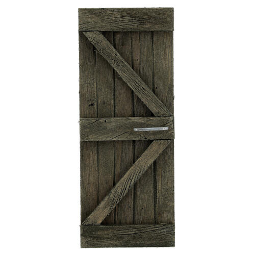Two-leaf wood door 20x5 cm for Nativity Scene with 14-16 cm figurines 2