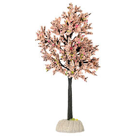 Cerejeira em flor PVC 15 cm miniatura para presépio com figuras altura média 6-10 cm