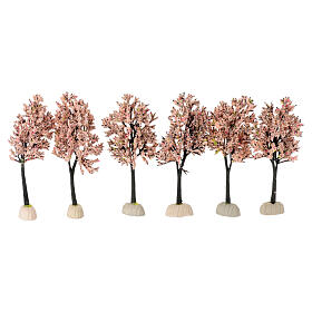 Cerejeira em flor PVC 15 cm miniatura para presépio com figuras altura média 6-10 cm