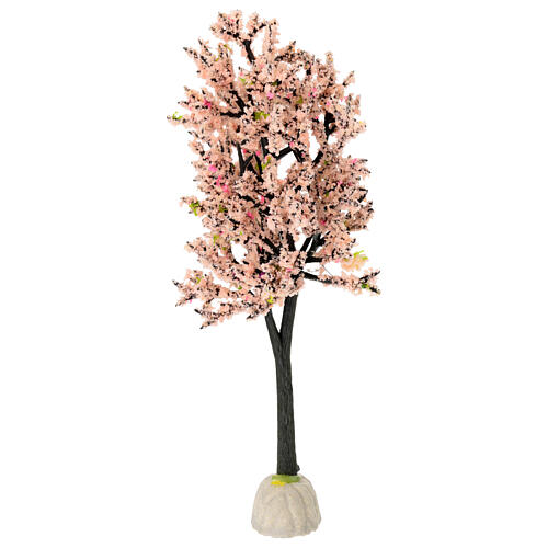 Cerejeira em flor PVC 15 cm miniatura para presépio com figuras altura média 6-10 cm 3