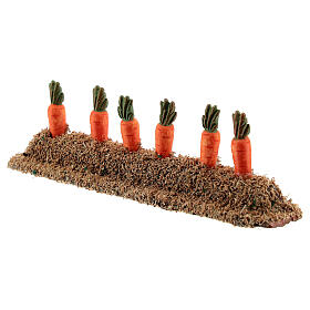 Canteiro com cenouras miniatura resina para presépio com figuras altura média 10-14 cm