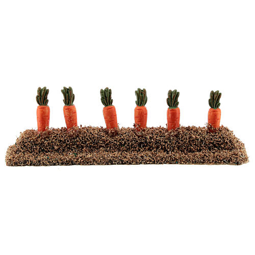 Canteiro com cenouras miniatura resina para presépio com figuras altura média 10-14 cm 3