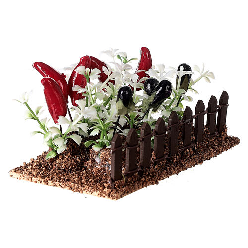 Garden with peppers and aubergines Nativity scene 12-14 cm 3