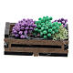 Wood box with grapes for Nativity Scene with 12-14 cm figurines s1