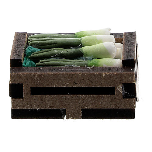 Wood box with resin onions for Nativity Scene with 10-12 cm figurines 3