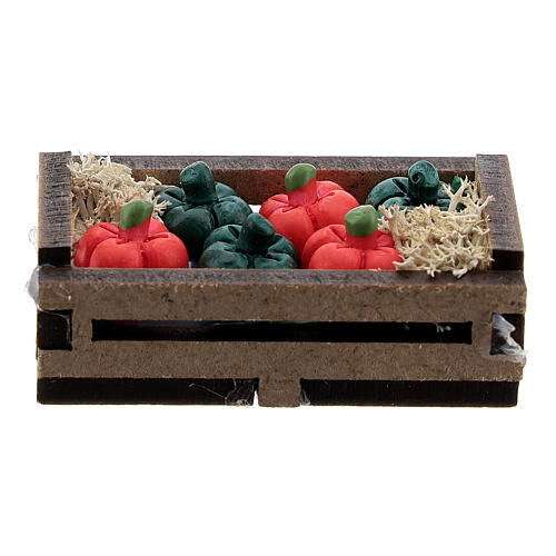 Caixa de pimentas miniatura para presépio com figuras altura média 10-12 cm 1