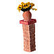 Mini brick column with vase 3x3x10 colored assorted nativity 10-12 cm s2