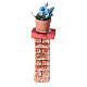 Mini brick column with vase 3x3x10 colored assorted nativity 10-12 cm s4