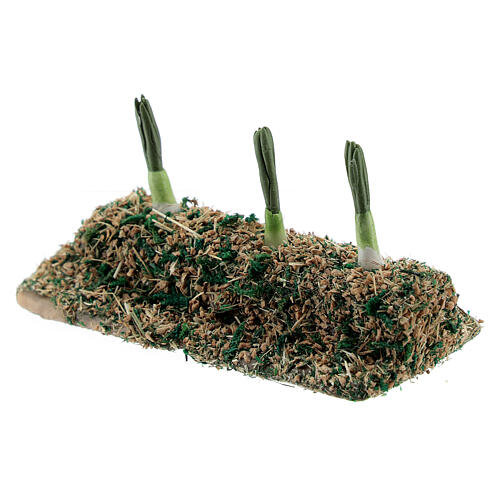 Horta com cebolas miniatura resina para presépio com figuras altura média 8-10 cm 2
