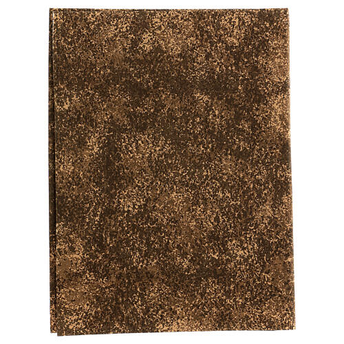 Mouldable brown earth paper for Nativity Scene 35x35 cm 1