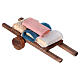 Wheel cart with fabric 5x15x5 for nativity 8-10 cm s3