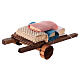 Wheel cart with fabric 5x15x5 for nativity 8-10 cm s4