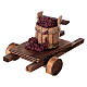 Cart with basket and grapes 6x13x3.5 s4