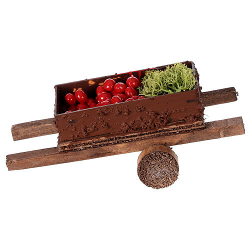 Vegetable cart figurine 5x15x5 cm for nativity 8-10 cm 1
