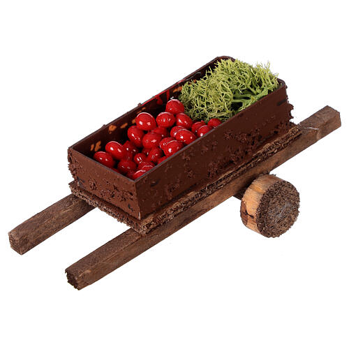 Vegetable cart figurine 5x15x5 cm for nativity 8-10 cm 2
