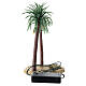 Palm tree with flame effect bulb nativity Moranduzzo 10-12 cm s4