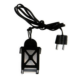 Lanterna de luz branca em miniatura 3,5 cm para presépio com figuras altura média 8-10 cm