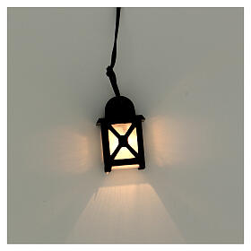 White light lantern h 3.5 cm for nativity scene 8-10 cm