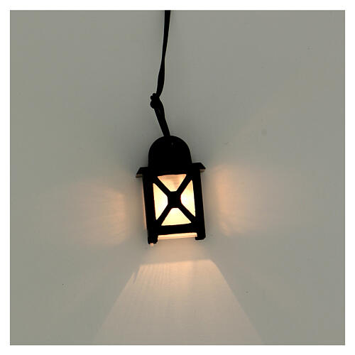 White light lantern h 3.5 cm for nativity scene 8-10 cm 2